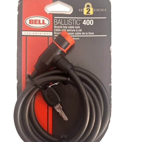 Bell Ballistic 400 Key Heavy Duty Steel Cable Bicycle Lock 2 Keys 5ft x 8mm - Picture 3 of 3